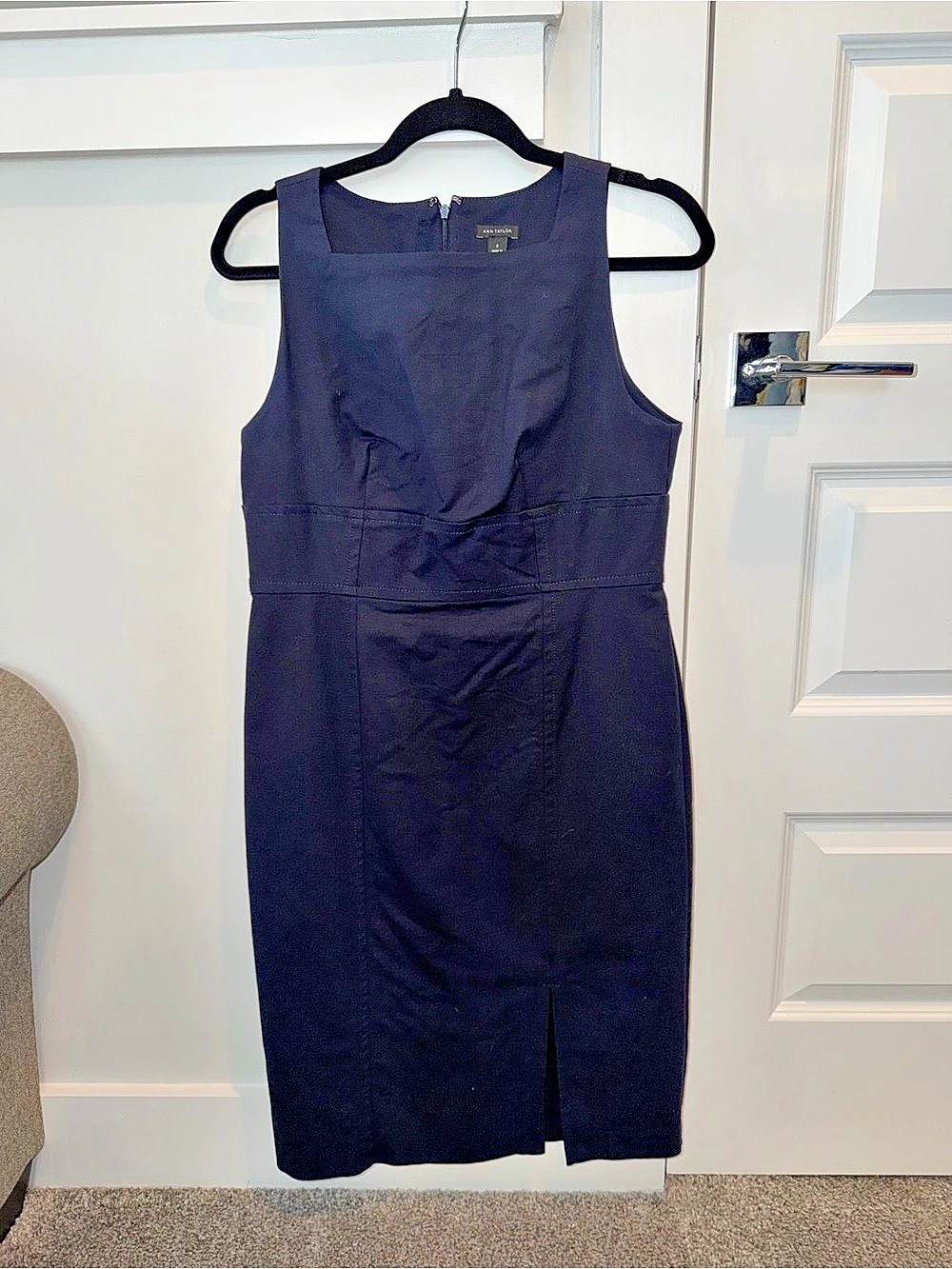 Ann Taylor Sleeveless Midi Dress in Blue Size 8